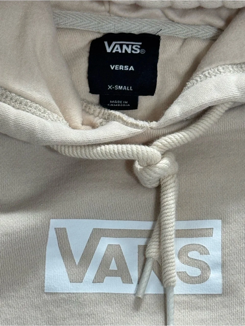 Vans Versa Tonal Checkerboard Hoodie Jogger Set Skater Sandcore Streetwear XS/S - Picture 4 of 14